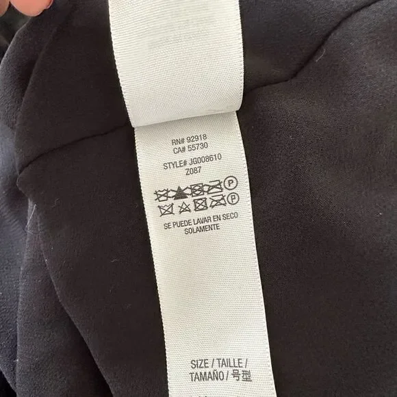 Y2K Juicy Couture Black Silk Shirtdress with Gold Buttons size 14 - Picture 9 of 9